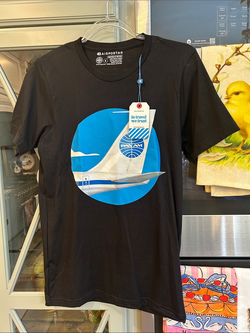 Black Pan Am Short-Sleeve Tee NWT Princess Diana